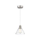 Access Lighting Port Nine Martini 63140LEDDLP-BS-SDG 1-Light 9W Brushed Steel Pendant