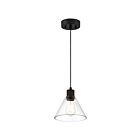 Access Lighting Port Nine Martini 63140LEDDLP-MBL-CLR 1-Light 9W Matte Black Pendant