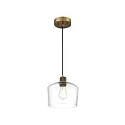 Access Lighting Port Nine Chardonnay 63141LEDDLP-ABB-CLR 1-Light 9W Antique Brushed Brass Pendant