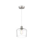 Access Lighting Port Nine Chardonnay 63141LEDDLP-BS-CLR 1-Light 9W Brushed Steel Pendant