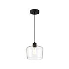 Access Lighting Port Nine Chardonnay 63141LEDDLP-MBL-CLR 1-Light 9W Matte Black Pendant