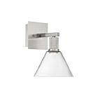 Access Lighting Port Nine 63143LEDD-BS-CLR Brushed Steel 9W LED Wall Sconce