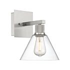 Access Lighting 63143LEDDLP-BS-CLR Port Nine Martini 9W Brushed Steel Wall Sconce