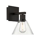 Access Lighting 63143LEDDLP-MBL-CLR Port Nine Martini 9W Matte Black Wall Sconce