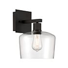 Access Lighting 63144LEDDLP-MBL-CLR Port Nine Chardonnay 9W Matte Black Wall Sconce