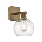 Access Lighting 63145LEDDLP-ABB-CLR Port Nine Burgundy 9W Antique Brushed Brass Wall Sconce
