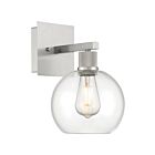 Access Lighting 63145LEDDLP-BS-CLR Port Nine Burgundy 9W Brushed Steel Wall Sconce