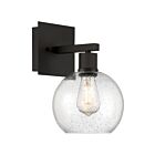 Access Lighting 63145LEDDLP-MBL-SDG Port Nine Burgundy 9W Matte Black Wall Sconce