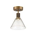 Access Lighting Port Nine 63146LEDD-ABB-SDG Antique Brushed Brass 9W LED Semi-Flush