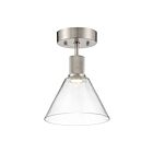 Access Lighting Port Nine 63146LEDD-BS-CLR Brushed Steel 9W LED Semi-Flush