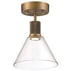Access Lighting 63146LEDDLP-ABB-CLR 9W Antique Brushed Brass Semi-Flush Mount