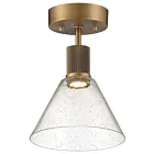 Access Lighting 63146LEDDLP-ABB-SDG 9W Antique Brushed Brass Semi-Flush Mount