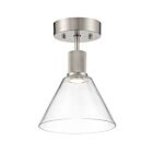 Access Lighting 63146LEDDLP-BS-CLR 9W Brushed Steel Semi-Flush Mount