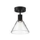 Access Lighting 63146LEDDLP-MBL-CLR 9W Matte Black Semi-Flush Mount