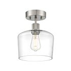 Access Lighting 63147LEDDLP-BS-CLR Port Nine Chardonnay 9W Brushed Steel LED Semi Flush Mount