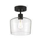 Access Lighting 63147LEDDLP-MBL-CLR Port Nine Chardonnay 9W Matte Black LED Semi Flush Mount