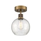 Access Lighting 63148LEDDLP-ABB-SDG Port Nine Burgundy 9W Antique Brushed Brass LED Semi Flush Mount