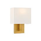 Access Lighting Mid Town 64061LEDDLP-ABB-WH 1 Light Antique Brushed Brass 8.5W LED Wall Sconce