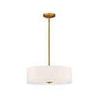 Access Lighting Mid Town 64065LEDDLP-ABB-WH Antique Brushed Brass 8.5W LED Pendant or Semi-Flush