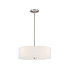 Access Lighting Mid Town 64065LEDDLP-BS-WH Brushed Steel 8.5W LED Pendant or Semi-Flush