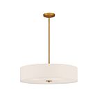Access Lighting Mid Town 64066LEDDLP-ABB-WH Antique Brushed Brass 8.5W LED Pendant or Semi-Flush
