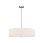 Access Lighting Mid Town 64066LEDDLP-BS-WH Brushed Steel 8.5W LED Pendant or Semi-Flush