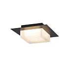 Alteck Lighting AFM0014-3CCT-W-BK Sand Black LED Flush Mount