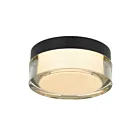Alteck Lighting AFM0016-3CCT-W-BK Sand Black LED Flush Mount