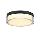 Alteck Lighting AFM0017-3CCT-W-BK Sand Black LED Flush Mount