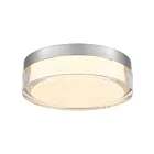 Alteck Lighting AFM0017-3CCT-W-BSS Brushed Stainless Steel LED Flush Mount