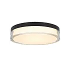 Alteck Lighting AFM0018-3CCT-W-BK Sand Black LED Flush Mount