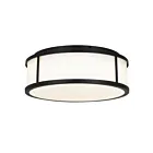 Alteck Lighting AFM0023-3CCT-W-BK Sand Black LED Flush Mount