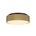 Alteck Lighting AFM0064-5CCT-W-BK-PB Painted Brass LED Flush Mount