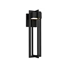 Alteck Lighting AW0004-3CCT-W-BK 16W Sand Black LED Outdoor Wall Sconce