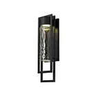 Alteck Lighting AW0052-3CCT-W-BK 18W Sand Black LED Outdoor Wall Sconce