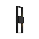 Alteck Lighting AW0056-3CCT-W-BK 18W Sand Black LED Outdoor Wall Sconce
