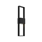 Alteck Lighting AW0057-3CCT-W-BK 18W Sand Black LED Outdoor Wall Sconce