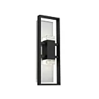 Alteck Lighting AW0107-3CCT-W-BK 20W Sand Black LED Outdoor Wall Sconce