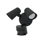 American Lighting FL2-3CCT-BK 20W Black Security Light With Motion Sensor CCT Selectable