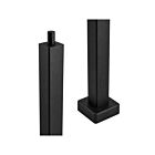 Arani PO-4S-BK-FT 4" Black Square Steel Pole