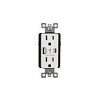 Arani USB1-15A-TR-WH-V2 15A 135V White Receptacle