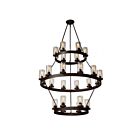 Artcraft Menlo Park AC10004 24-Lights Oil Rubbed Bronze 40W Chandelier
