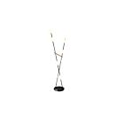 Artcraft AC10046BK Cortina 60W Black and Brushed Brass LED Floor Lamp