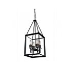 Artcraft Vineyard AC10064 4-Lights Matte Black 100W Chandelier