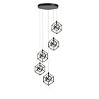 Artcraft Tulip AC1013 5-Lights Matte Black Cord Pendant