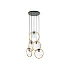 Artcraft Lugano AC10895VB Black Vintage Brass Pendant