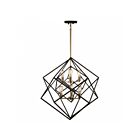 Artcraft Artistry AC11116 6-Lights Matte black Satin brass 60W Chandelier
