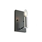 Artcraft Carlton AC11387 1 Light Matte Black Polished Nickel 60W Wall Light