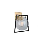 Artcraft Bridgetown AC11602VB 1 Light Black Harvest Brass 60W Wall Mount