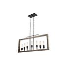 Artcraft Gatehouse AC11657BN 7-Lights Dark Pine Brushed Nickel 100W Pendant